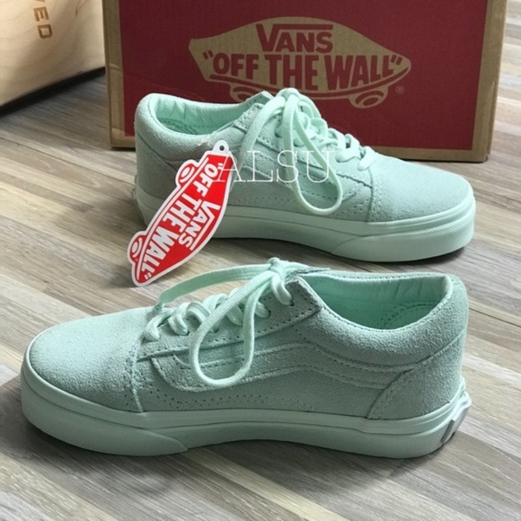 NWT VANS Old Skool Suede Mono Aqua Glass Kid’s - Picture 4 of 8